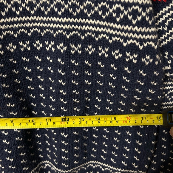 Vintage Woolrich Men’s Navy Blue Reindeer Pattern Sweater 90’s Knit Grandpa SM - Picture 5 of 5